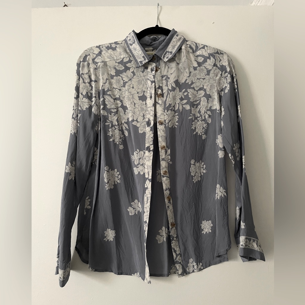 Anthropologie Maeve Long Sleeve Button Up